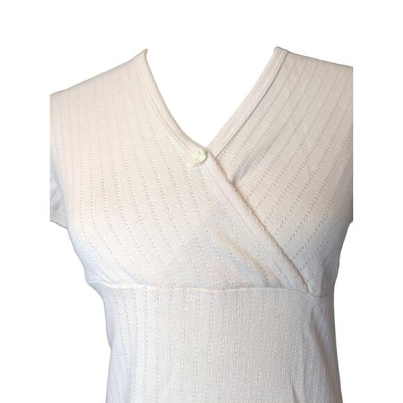 Scarlet Loungewear Light Yellow V-Neck Lounge Mini Dress Y2K - Picture 7 of 10